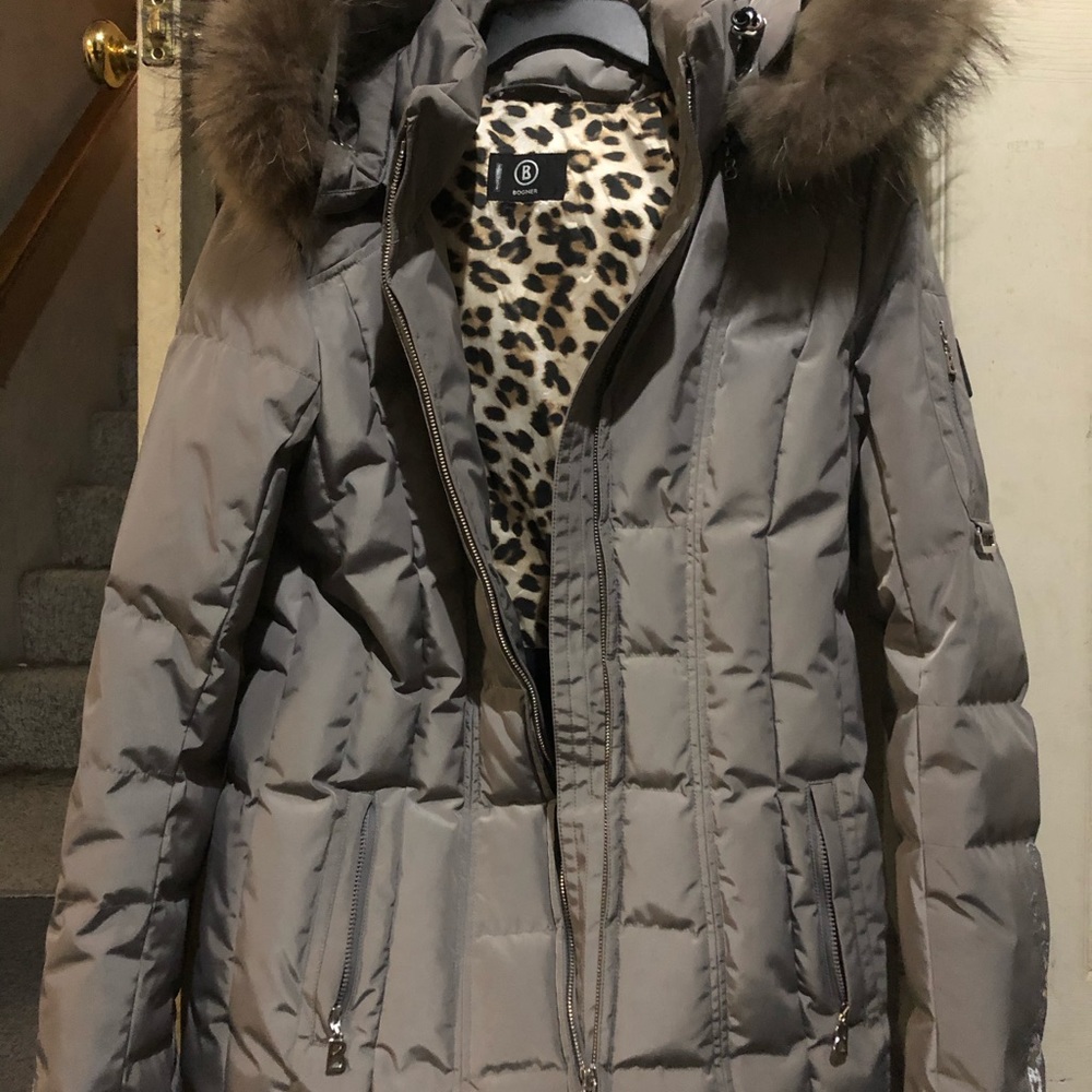 Bogner coat w/ real raccoon fur